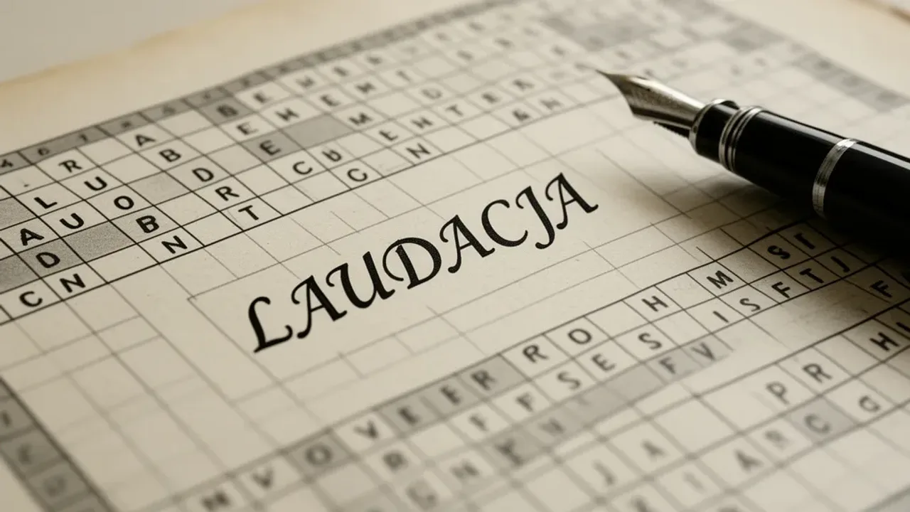 Laudacja w krzyżówce: lista haseł 8-13 liter